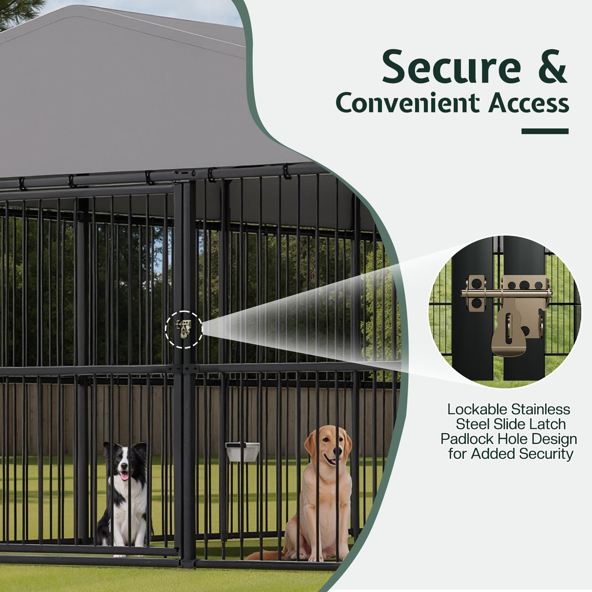 10x20x6.4 FT Outdoor Dog Kennel M684