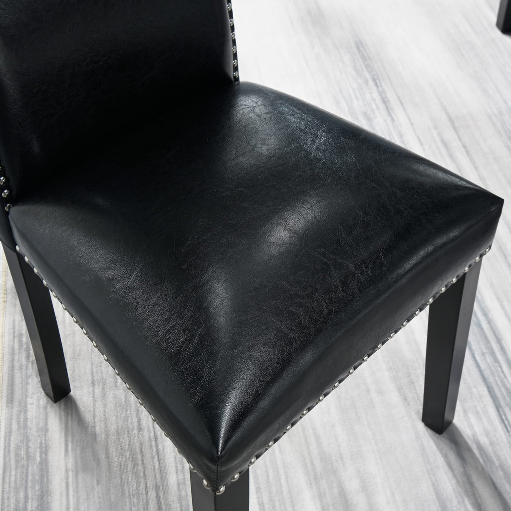 Set of 2 Faux Leather Upholstered Dining Chairs O1981