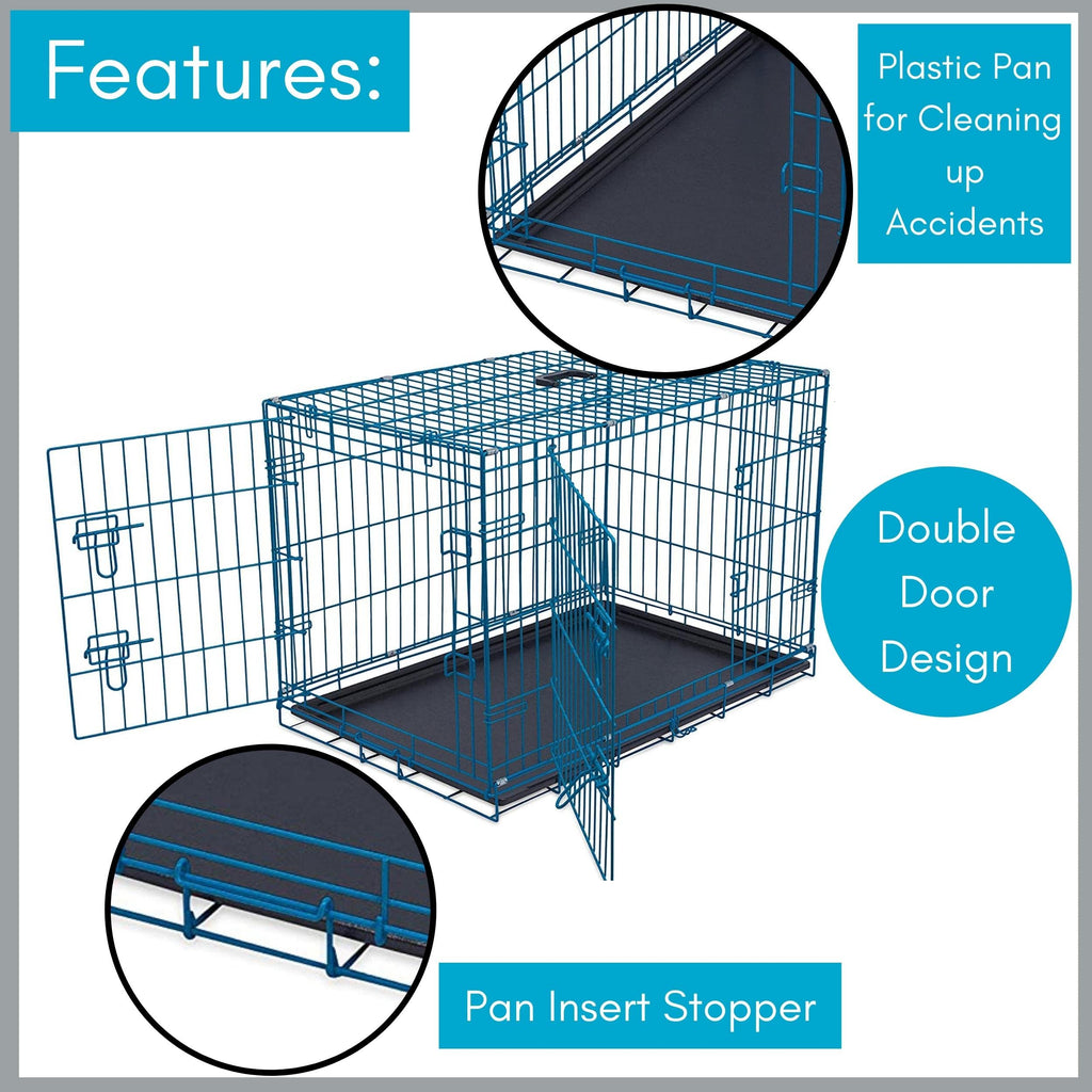 Medium 36 Inches Double Door Metal Steel Dog Kennel K52049