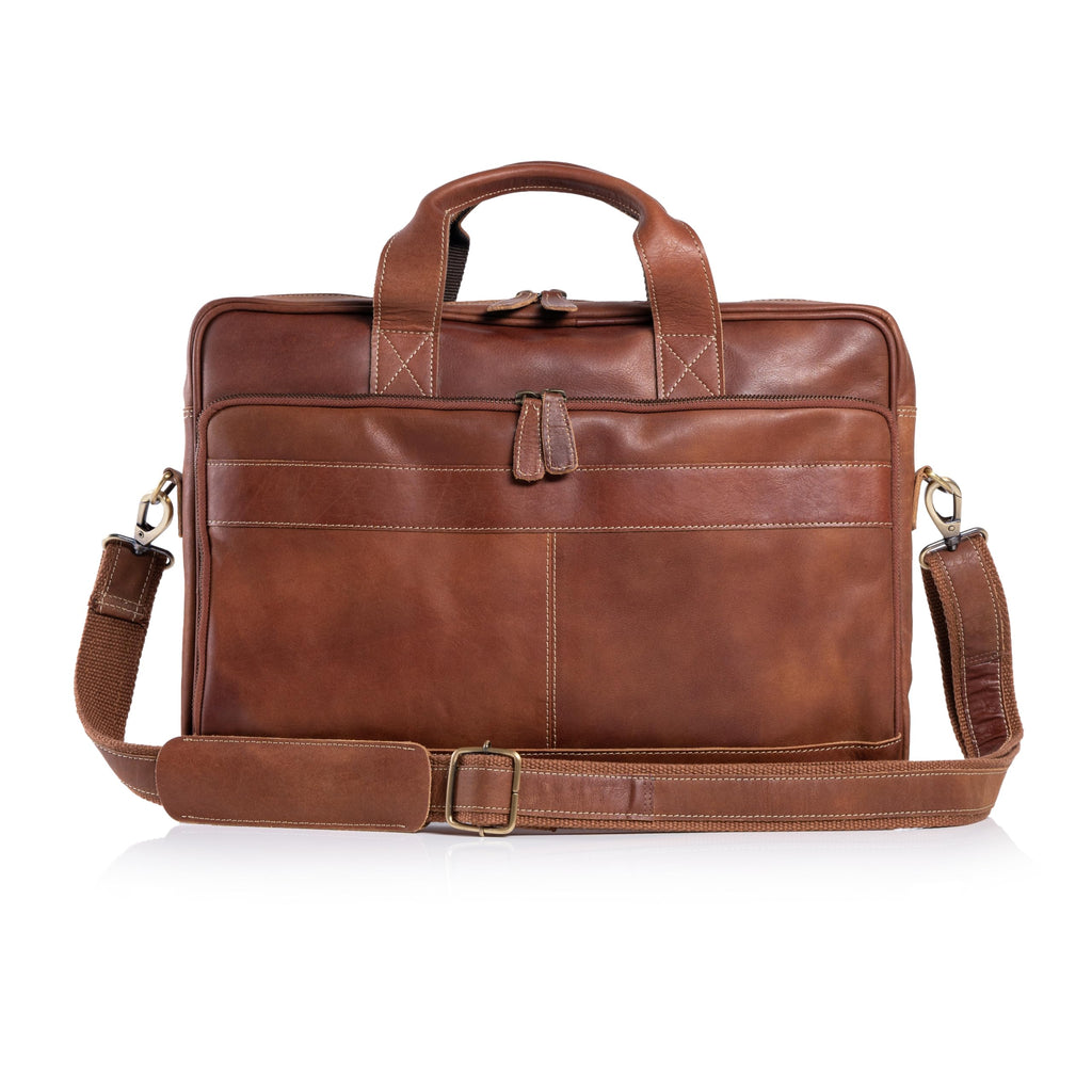 16 Inch Leather Laptop Messenger Bag Q4763