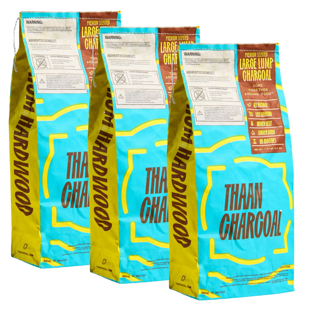 Large Lump Charcoal 3 Bag Bundle 7.7 lbs Each Natural Hardwood M540523