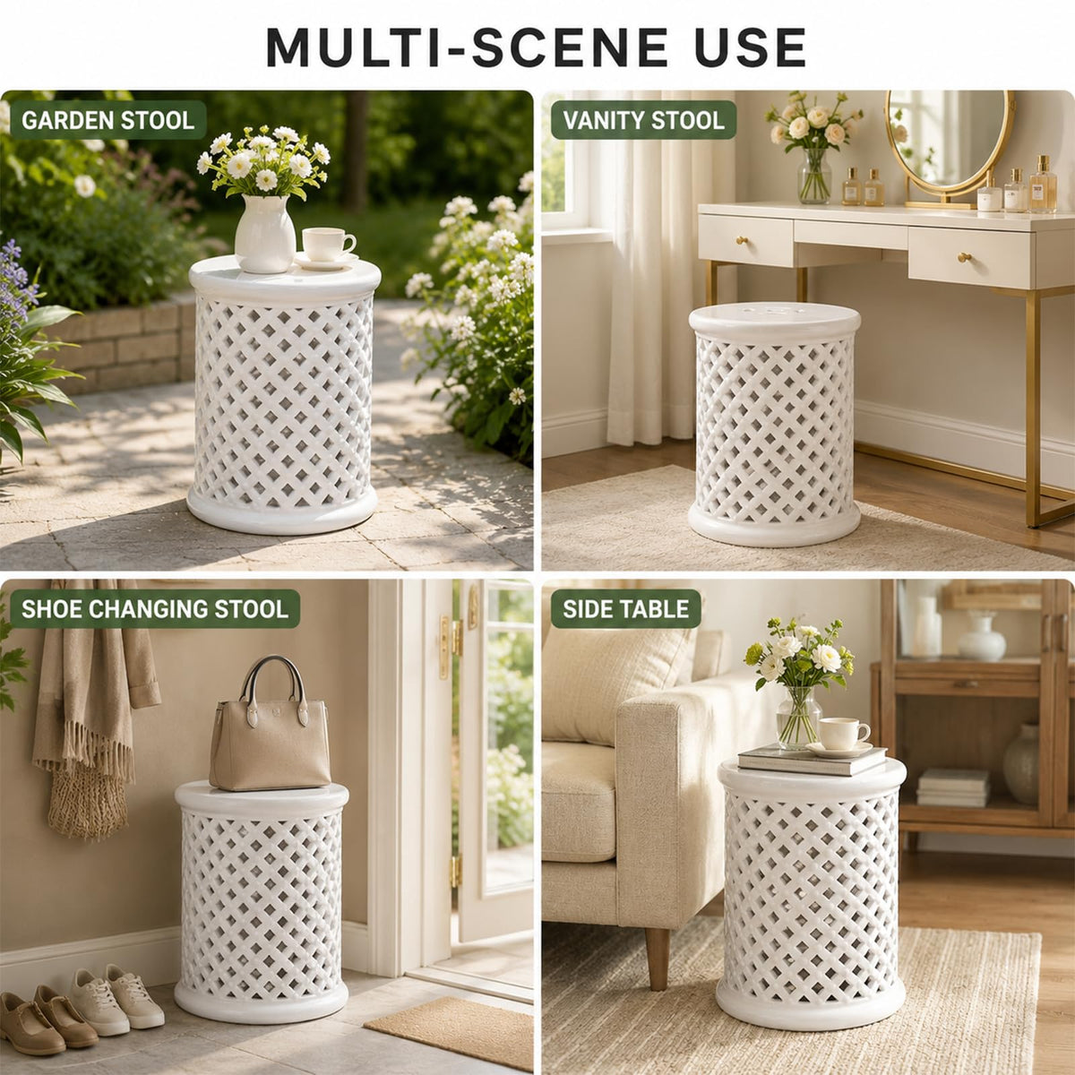 Glazed Ceramic Garden Stool U901431