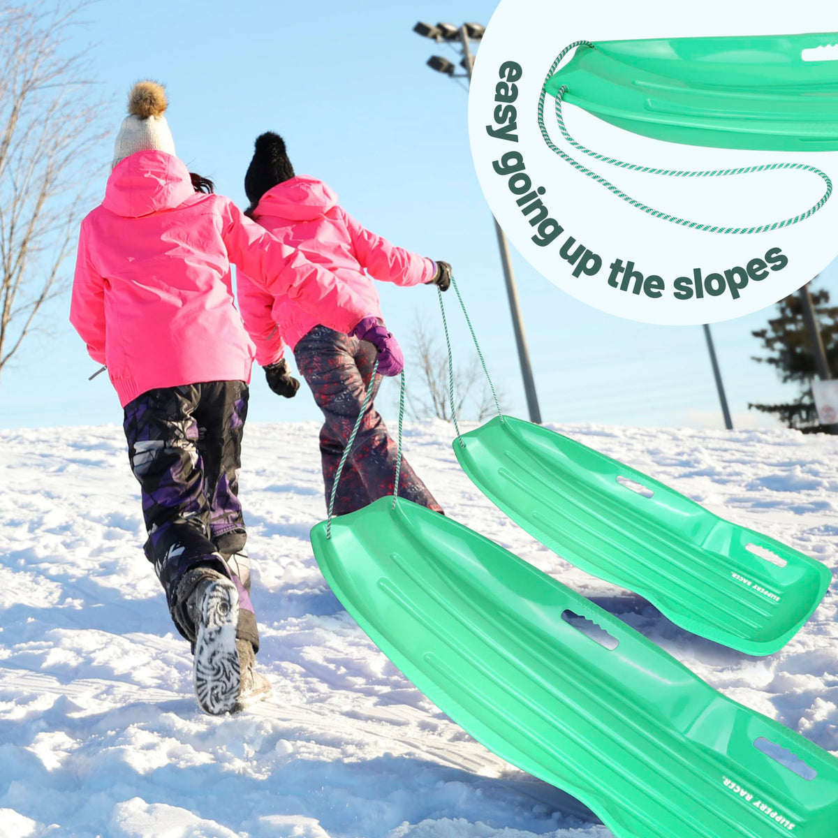 Downhill Toboggan Snow Sled O223586