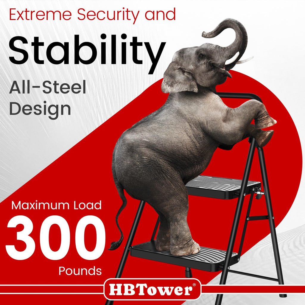 2 Step Ladder with Anti-Slip Pedal Q712