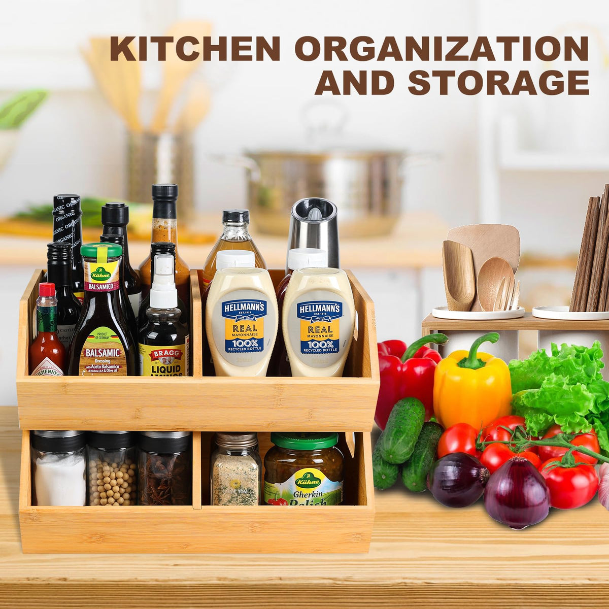 2 Set Bamboo Storage Bins H20794