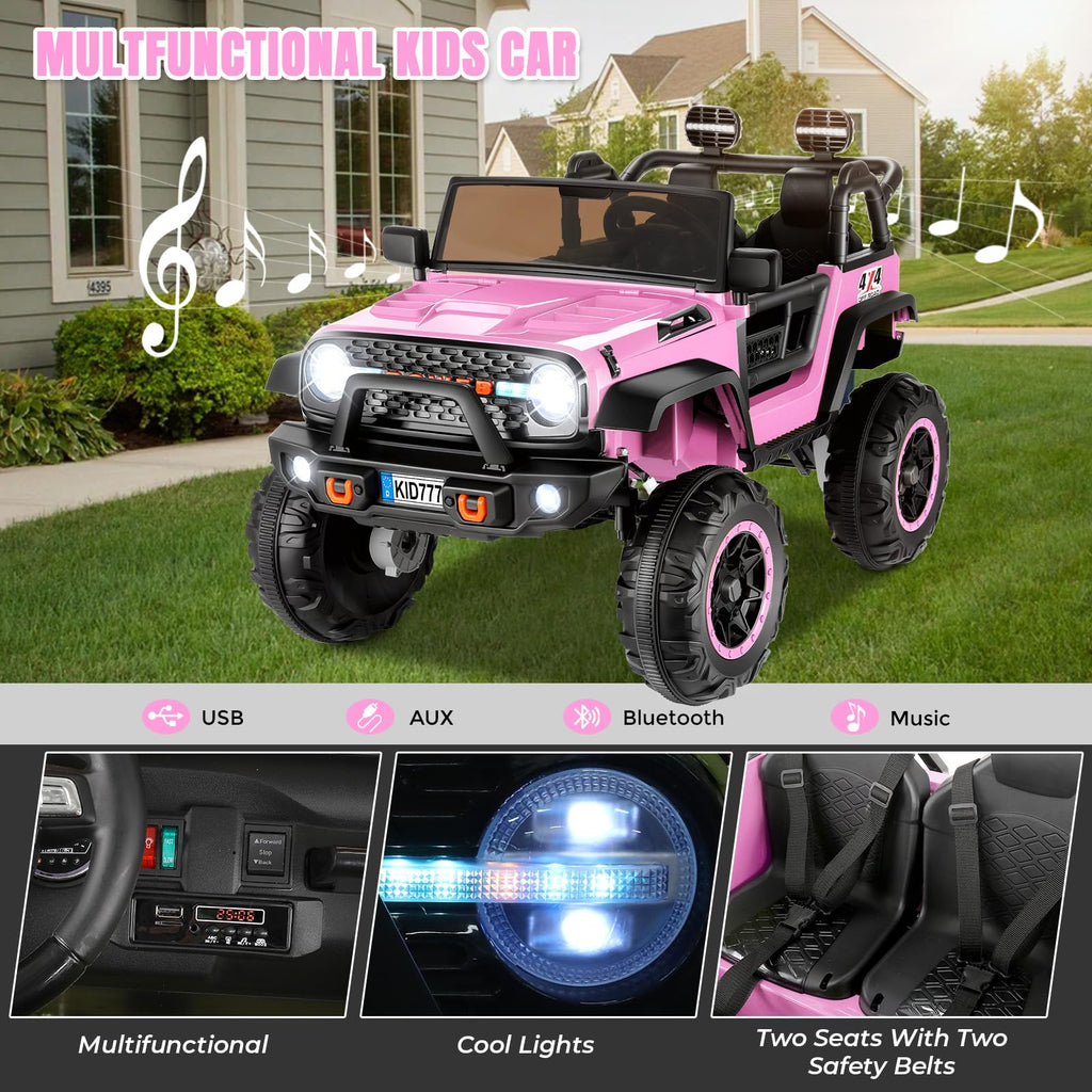 24V 2 Seater Pink Ride On Car P3857