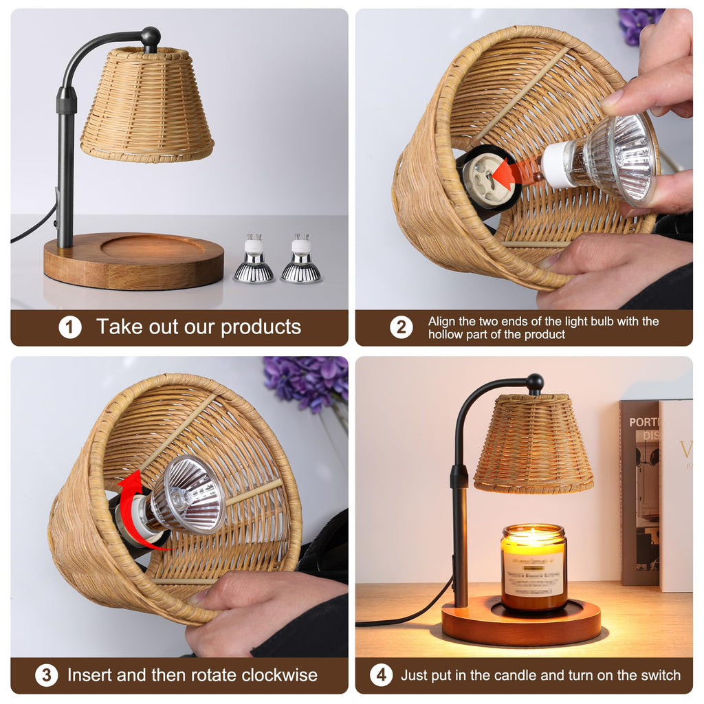 Electric Candle Warmer Lamp with Timer Dimmer T53979