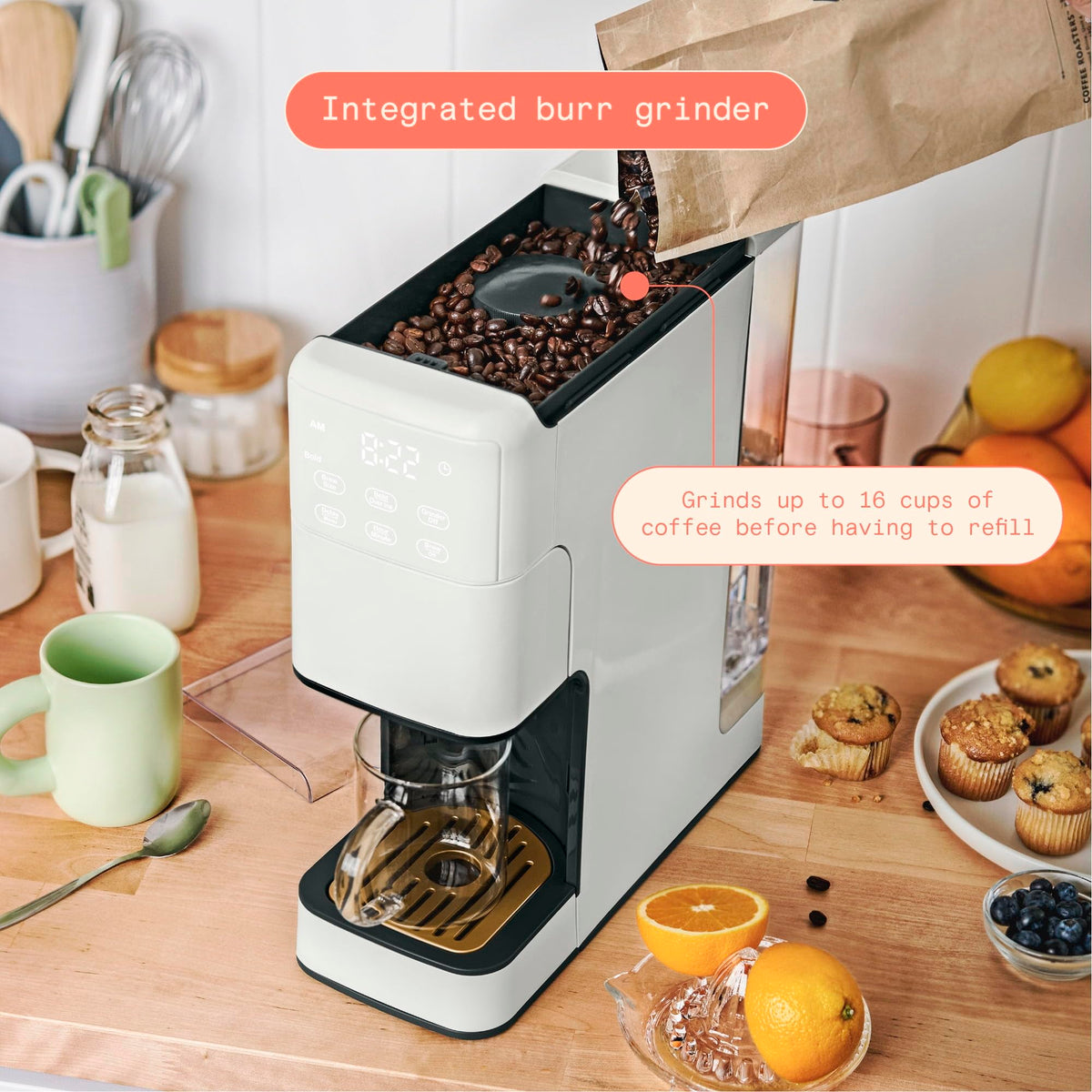 Single Serve Coffee Maker with Burr Grinder G797584