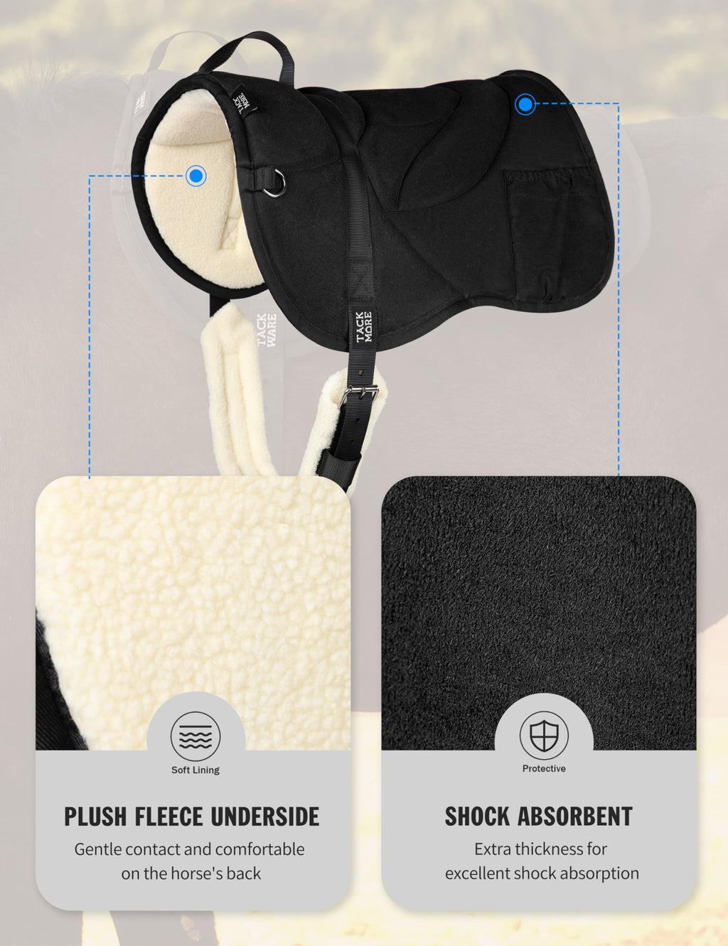 Western Bareback Pad with Girth S531