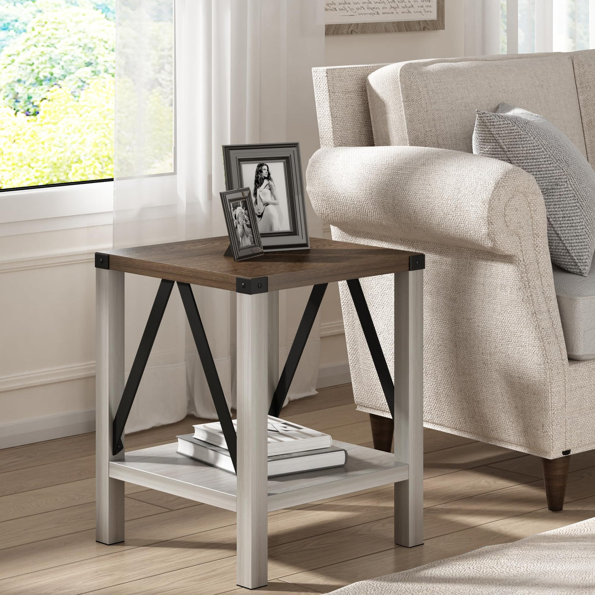 End Table Set of 2 with Storage Shelf N450