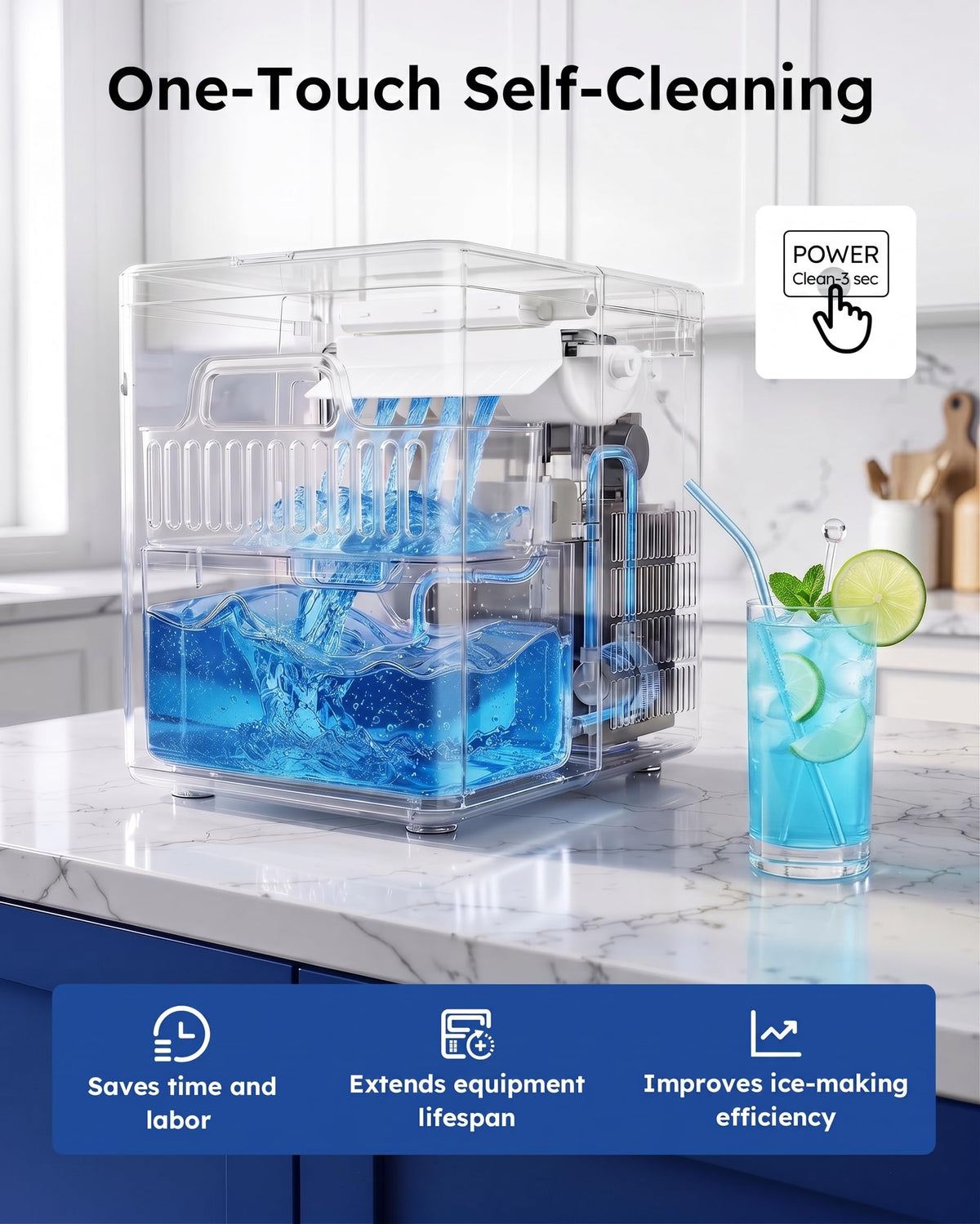 Countertop Ice Maker 26.5 lbs/Day 8 Bullet M6855