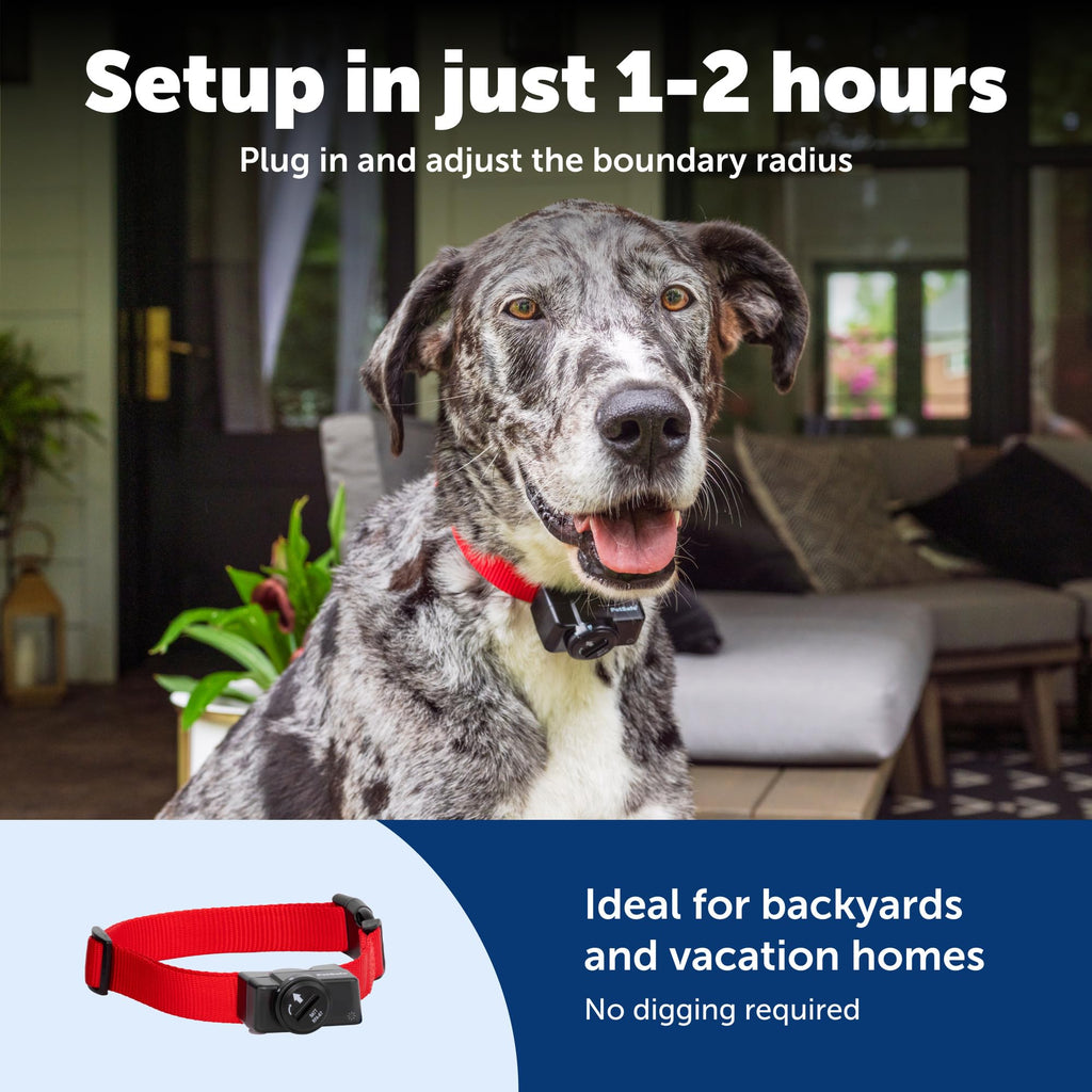 Wireless Pet Containment System, 2 Dogs, Up to 1/2 Acre X909217