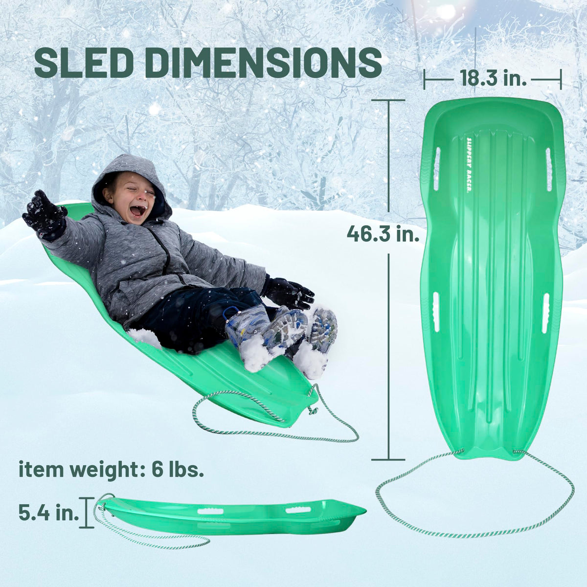 Downhill Toboggan Snow Sled O223586