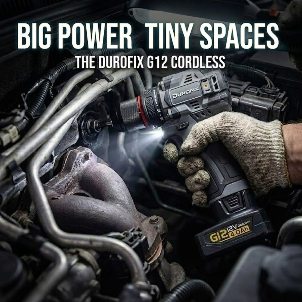 12V Brushless Cordless Combo Kit 1/2" Impact Wrench & 3/8" Hammer Drill Q4619