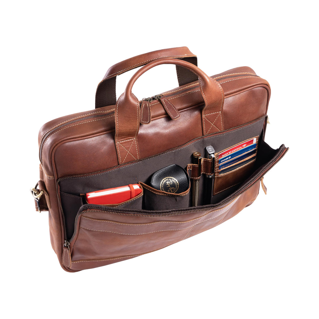 16 Inch Leather Laptop Messenger Bag Q4763