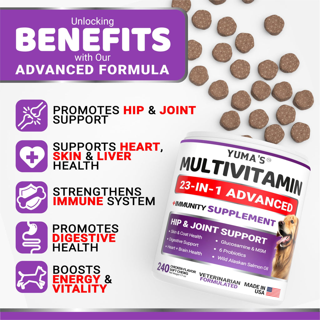 Dog Multivitamin with Glucosamine, 240 Treats N4785