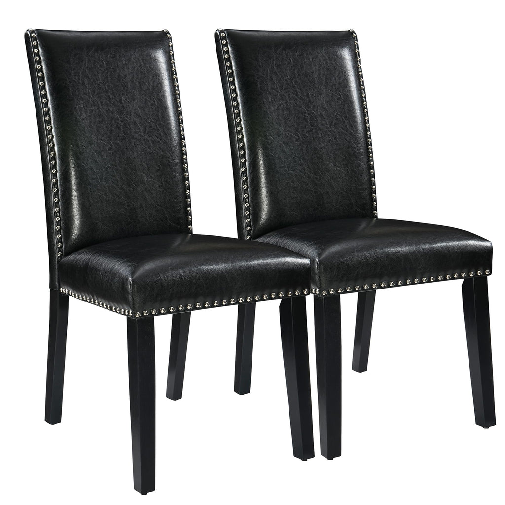 Set of 2 Faux Leather Upholstered Dining Chairs O1981