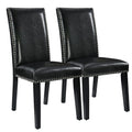 Set of 2 Faux Leather Upholstered Dining Chairs O1981