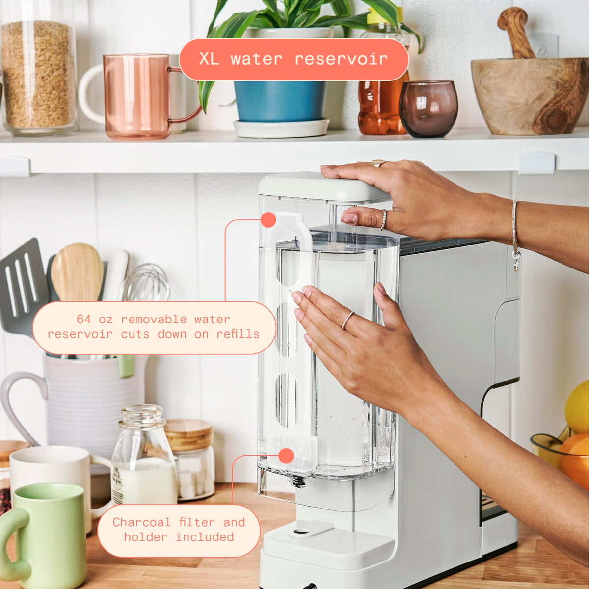 Single Serve Coffee Maker with Burr Grinder G797584