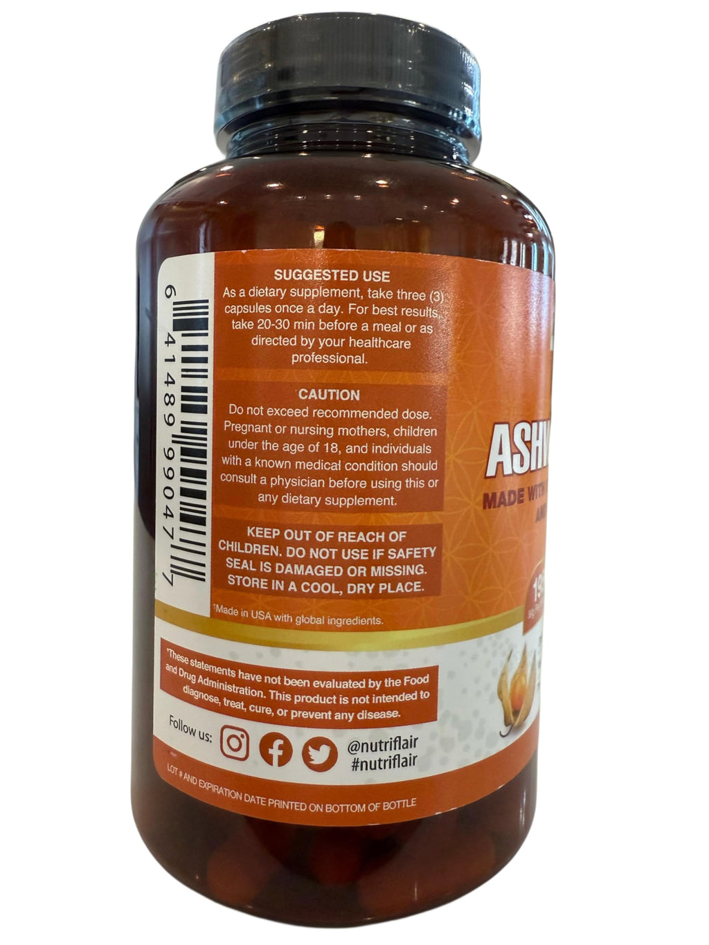 Organic Ashwagandha Root Extract with Black Pepper R817