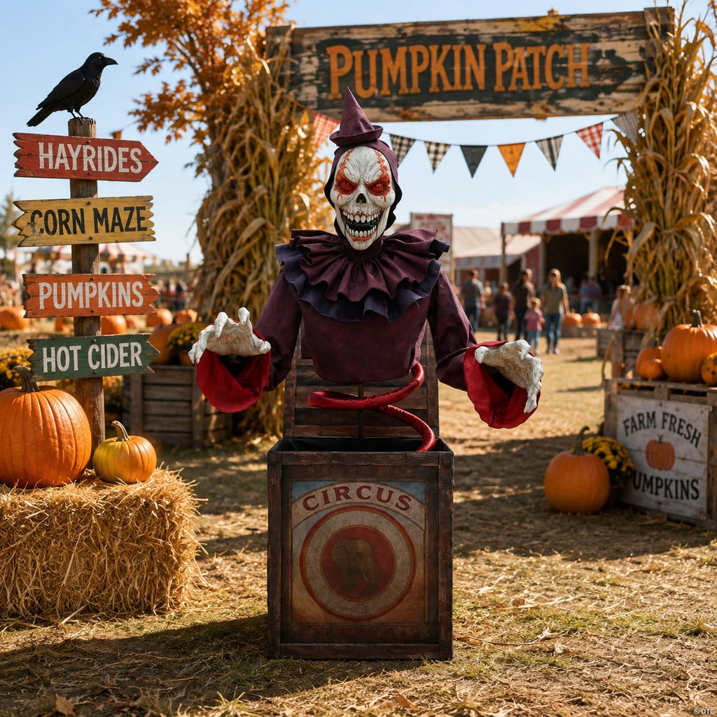 5 Ft. Skeleton Clown Halloween Decoration Z160
