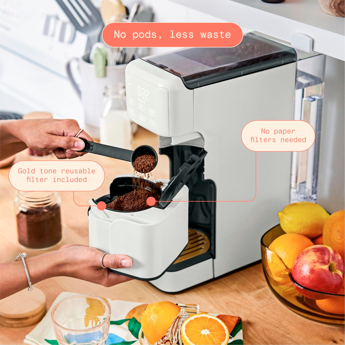 Single Serve Coffee Maker with Burr Grinder G797584