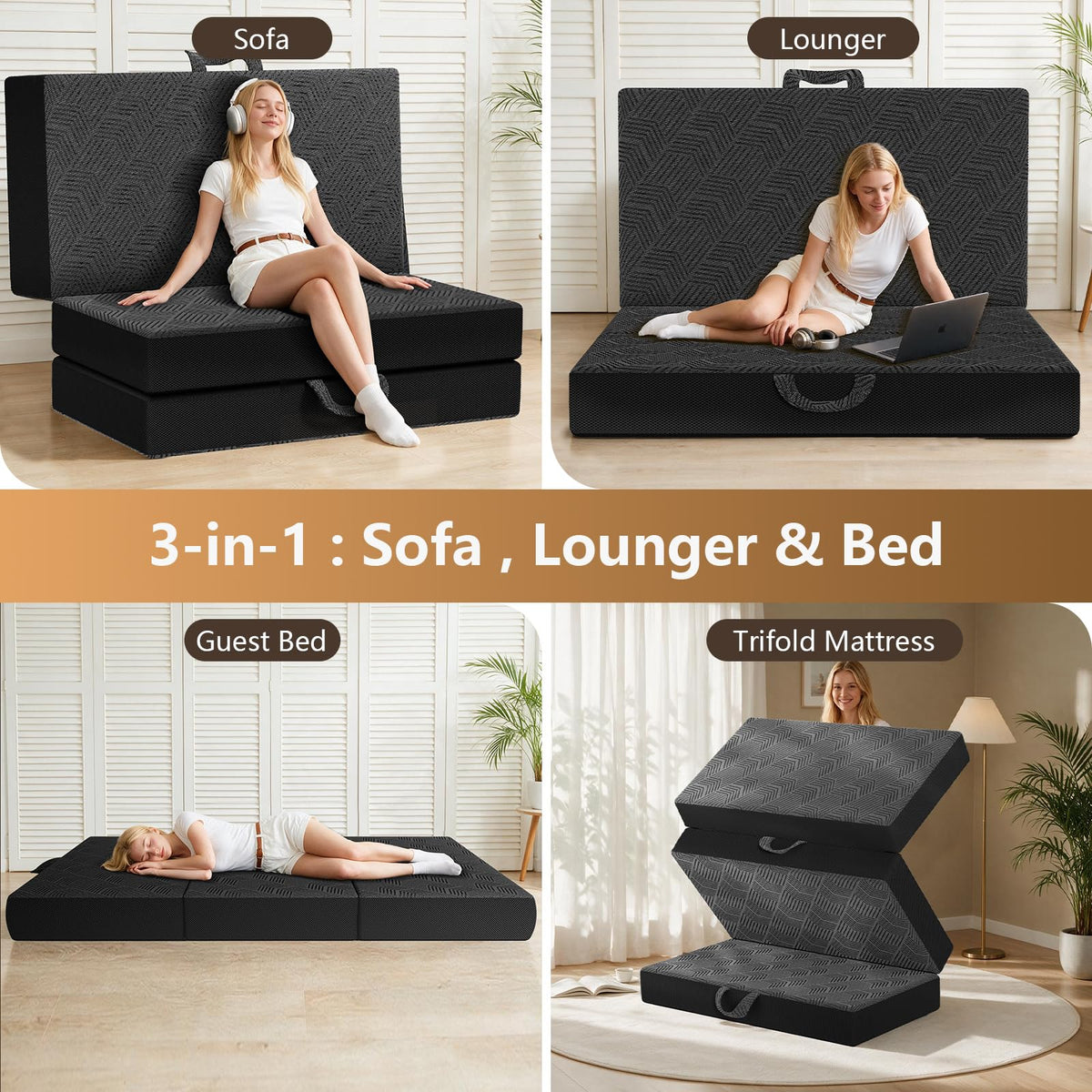 6 Inch Full Trifold Mattress R316207
