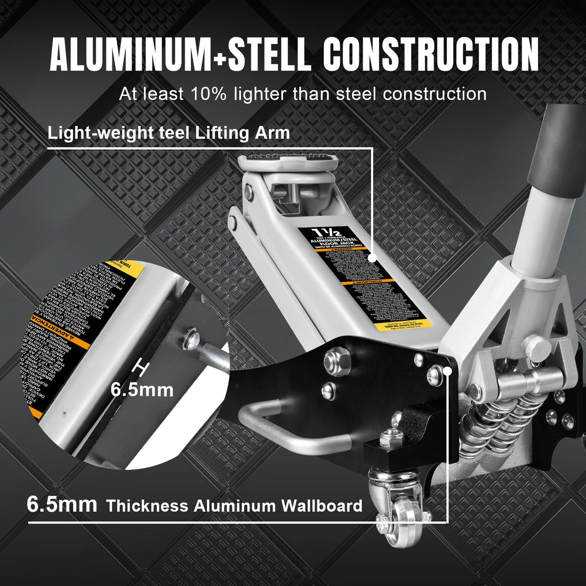 1.5 Ton Low Profile Aluminum Steel Racing Floor Jack E6704