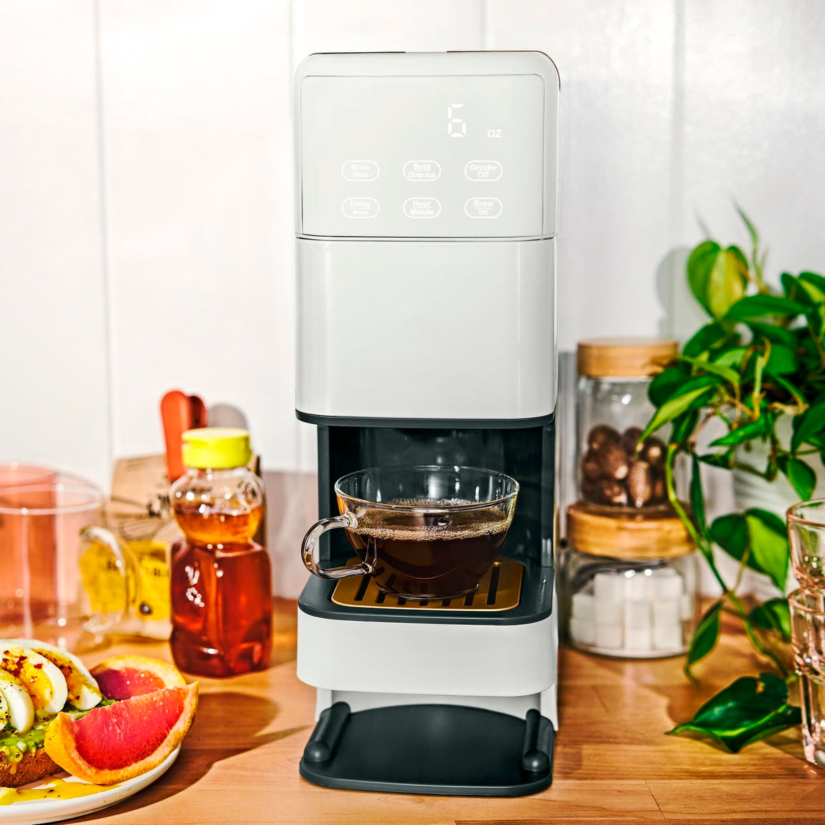 Single Serve Coffee Maker with Burr Grinder G797584