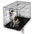Foldable Wire Metal Dog Crate with Leak-Proof Pan A474