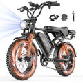 Full Suspension 1500w Motor 31MPH 40-70 Miles 48V 960Wh Removable Battery 20-Inch Fat Tires Electric ebike D10984