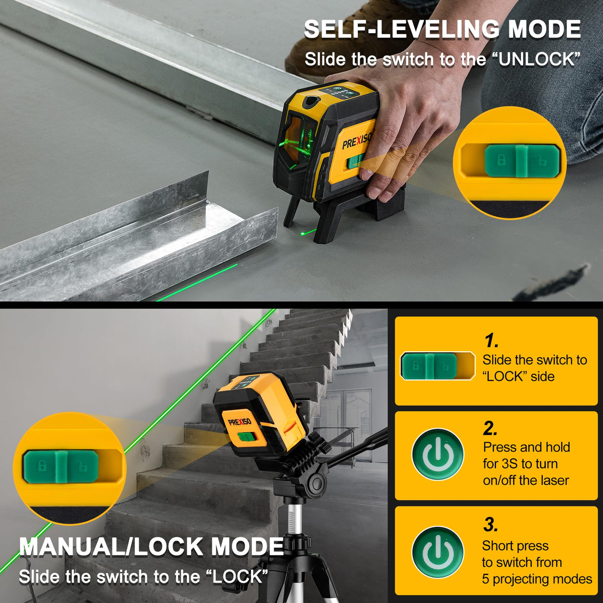 100Ft Self Leveling Laser Level with Tripod Y34719