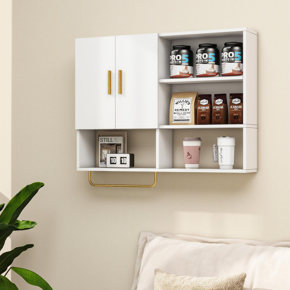 Wood Wall Mounted Bathroom Cabinet J5749