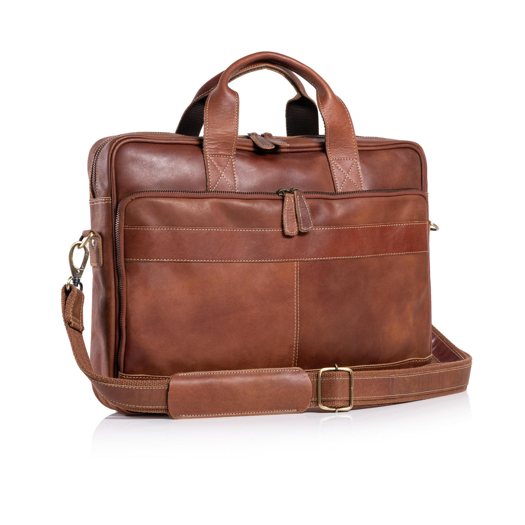 16 Inch Leather Laptop Messenger Bag Q4763
