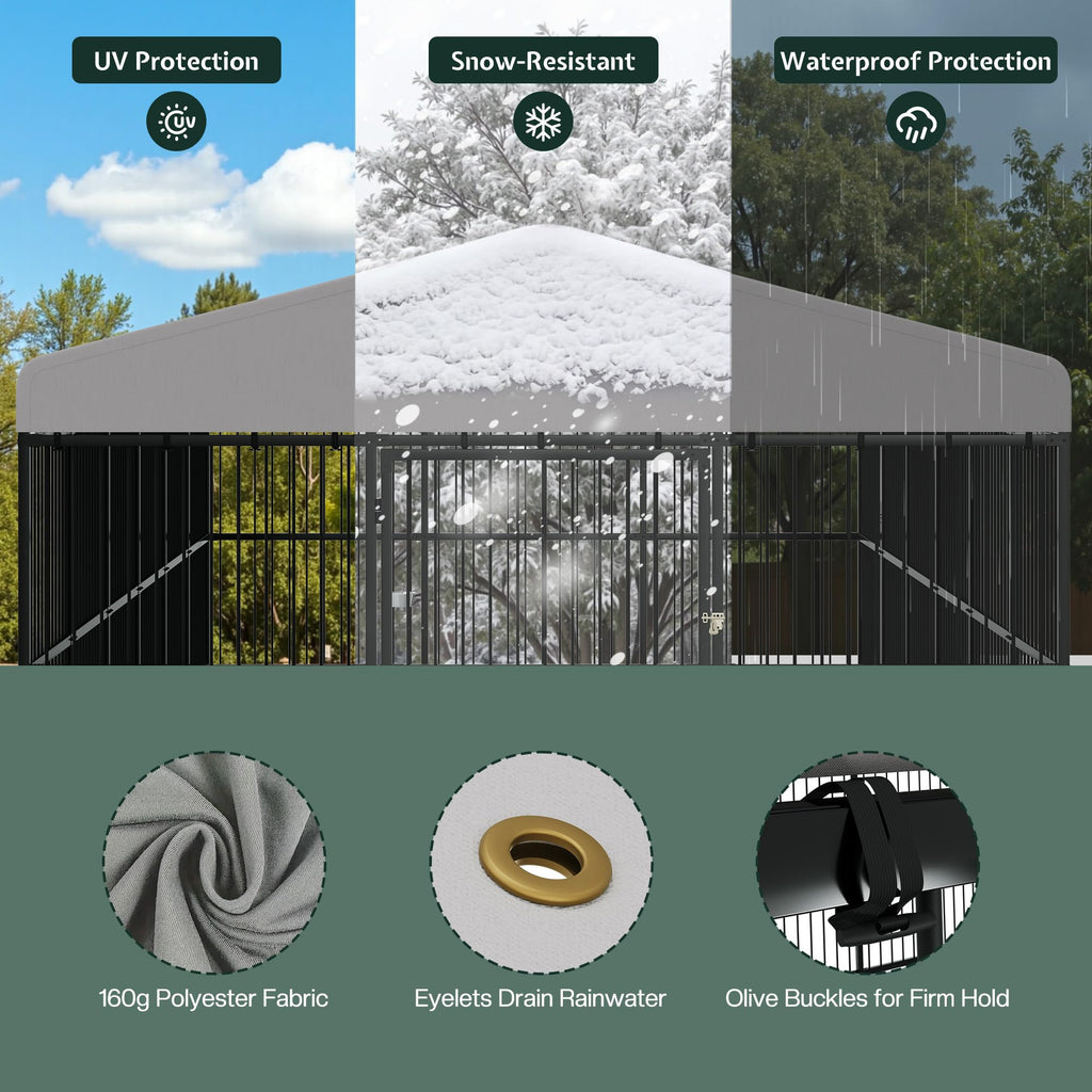 10x20x6.4 FT Outdoor Dog Kennel M684