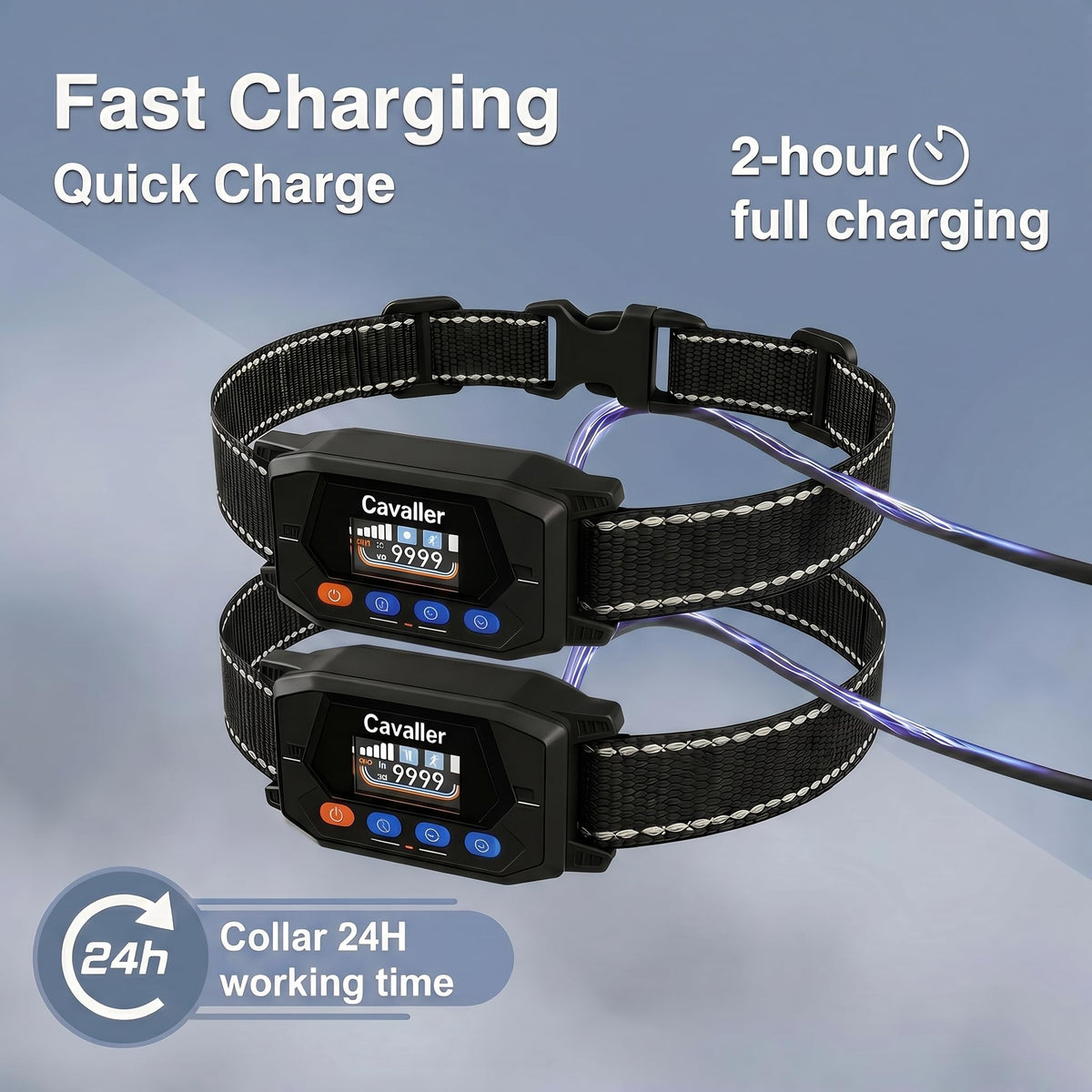 GPS Wireless Dog Fence System with 2 Collar G96452