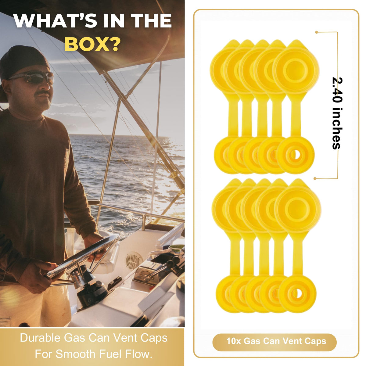 Yellow Plastic Gas Can Vent Caps T255307