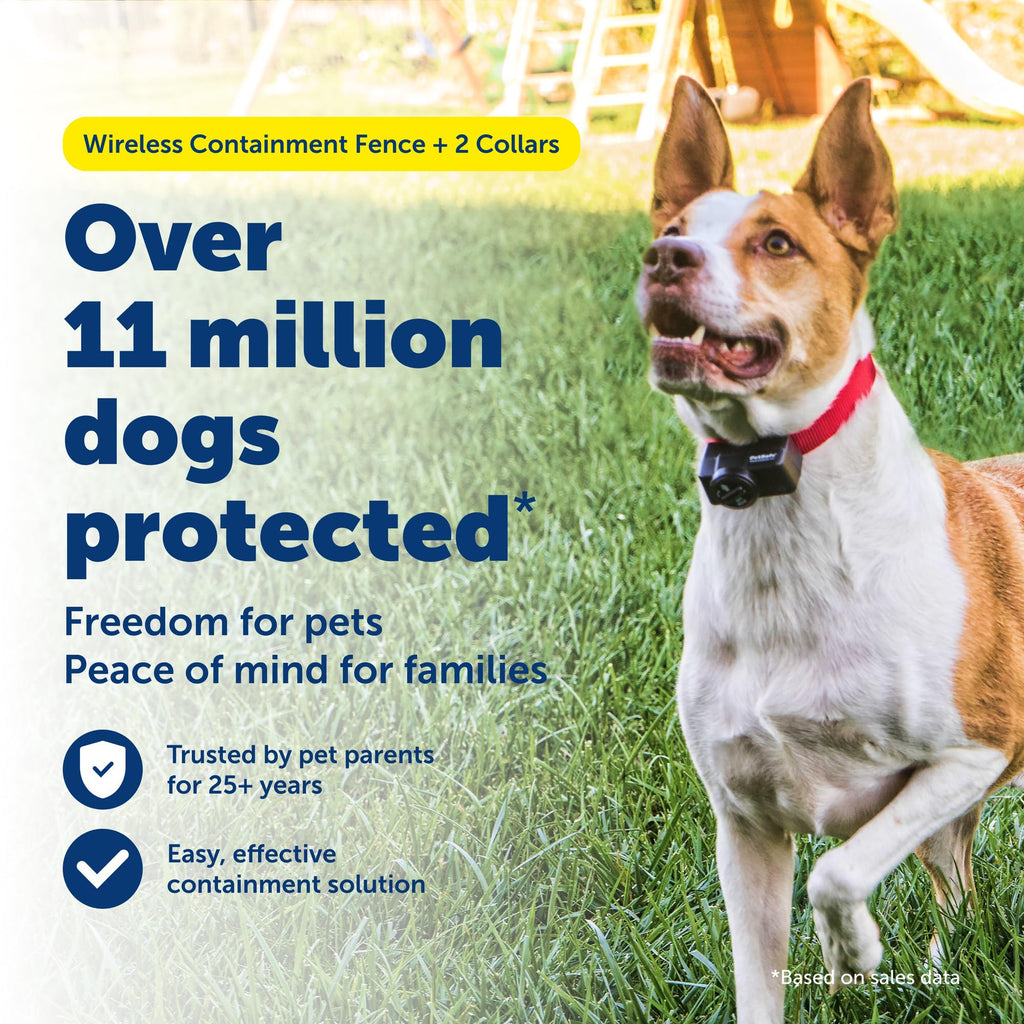 Wireless Pet Containment System, 2 Dogs, Up to 1/2 Acre X909217