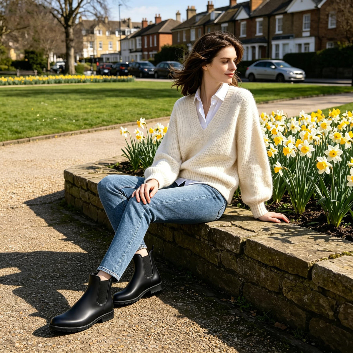 Ankle Rain Boots Waterproof Chelsea Boots J55654