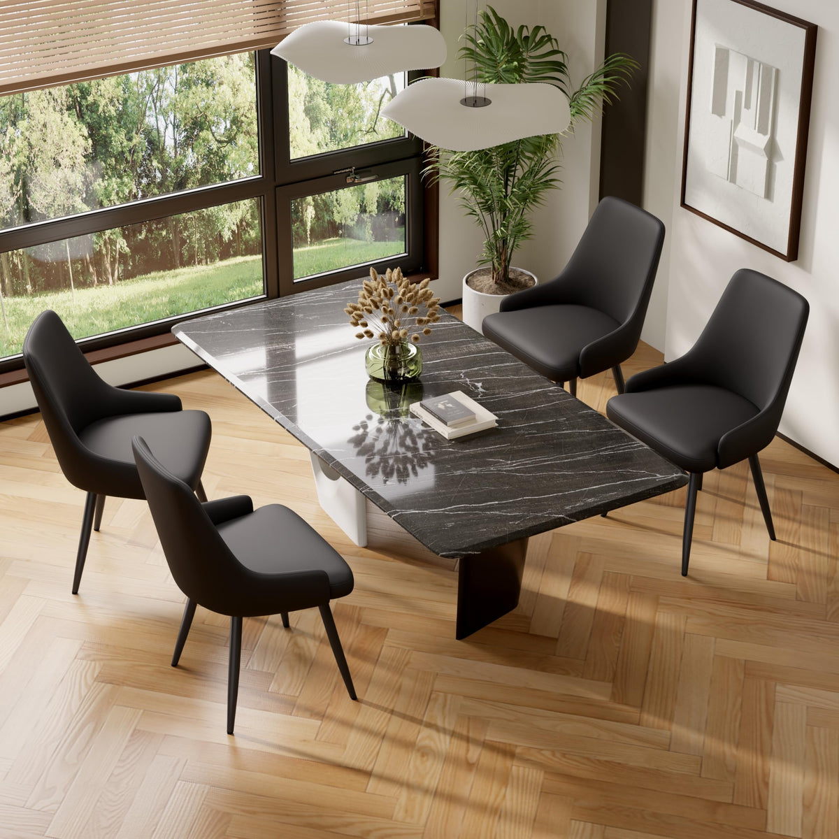 Faux Leather Chairs Set of 4 X1615