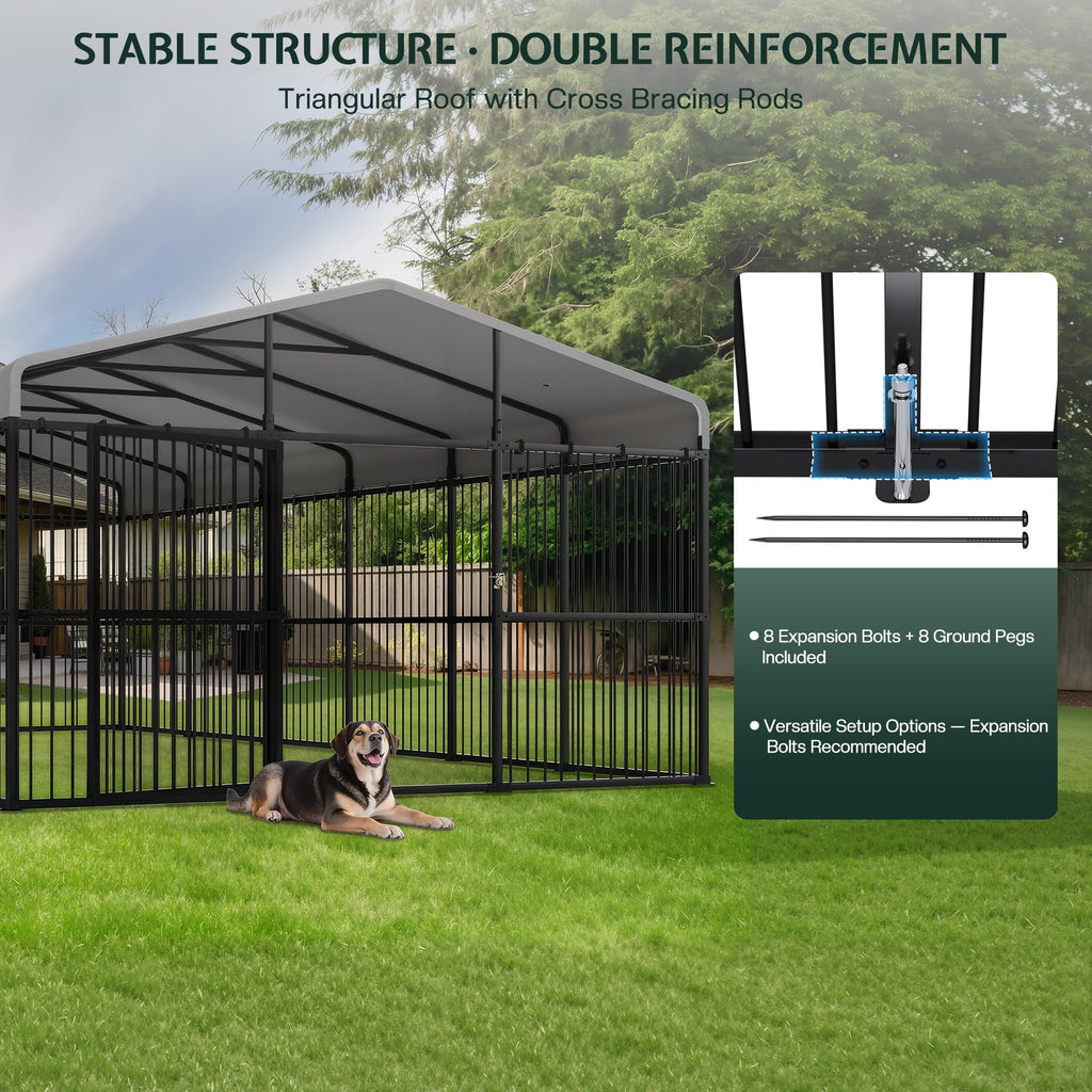 10x20x6.4 FT Outdoor Dog Kennel M684