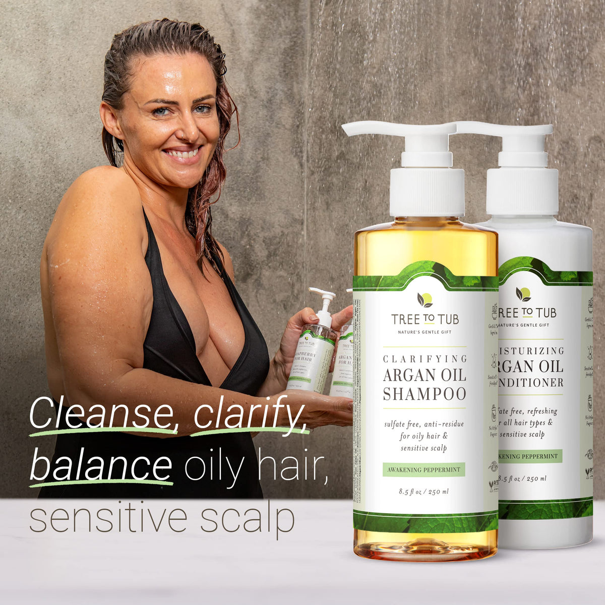 Sulfate Free Shampoo and Conditioner Set C5426