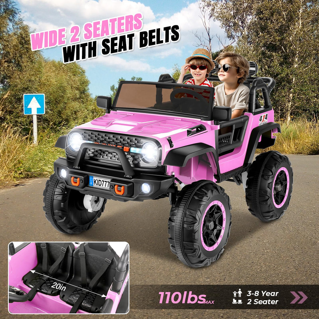 24V 2 Seater Pink Ride On Car P3857